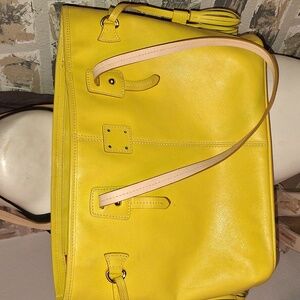 Dooney & Bourke Pre-loved Yellow Leather Tote Bag